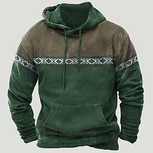 Mens aztec com capuzes táticas gráficas novas moletons de algodão puro e cânhamo, moletons de moda masculina com capuz