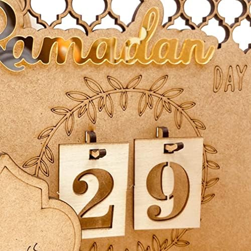 Calendário do Ramadã, decorações do Ramadã, calendário de contagem regressiva do Ramadã Diy Eid Mubarak Ornamento Decorações