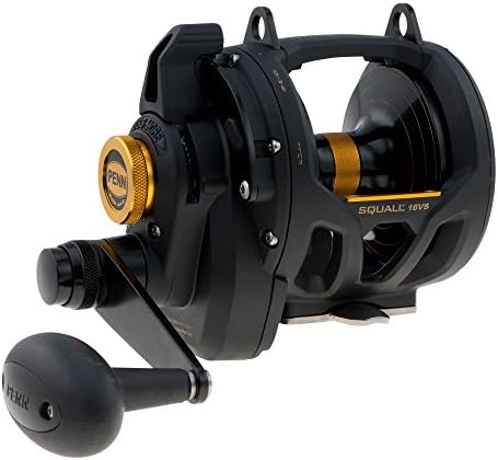 Penn Squall Leaver Drag 2 Speed ​​multiplicador rolo - barco de água salgada e carretel de pesca de caiaque