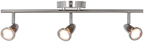 Iluminação de iluminação Xinbei, 3 luz de pista leve, luminárias de cozinha reta moderna acabamento de níquel escovado XB-TR1224-3-BN