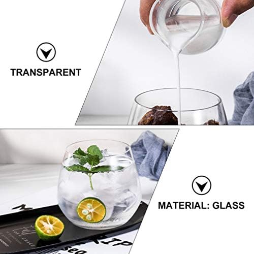 Copos transparentes do doitool 4pcs Cristal vidro de água xícaras de bebida de bebida quente copo frio decorativo de