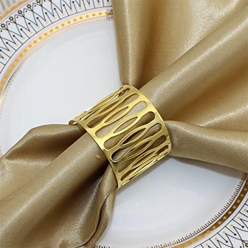 Lmmddp Table Decor Hollow Out Napkin Rings Titulares servette fivete para jantar de festa de Natal para casamento
