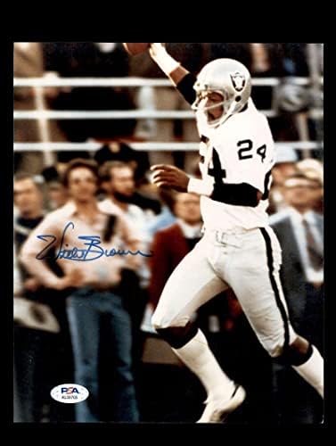 Willie Brown PSA DNA COA assinado 8x10 Autógrafo Raiders - fotos autografadas da NFL