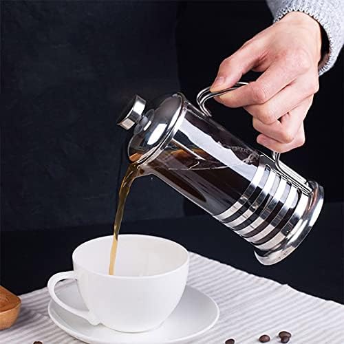 Xwozydr cafeteira manual de café Pote de aço inoxidável chá de vidro bule de chá francês