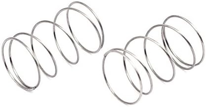 Aexit 0,4mmx10mmx15mm 304 Springs aço inoxidável Compressão Springs Silver Compression Springs Tone 10pcs