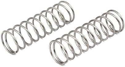 Aexit 1mmx14mmx45mm 304 Springs aço inoxidável Compressão Springs Silver Compression Springs Tone 10pcs