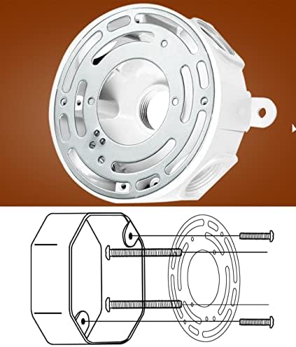 2 pacote de luminária universal suporte de montagem, 4 polegadas de diâmetro placa de barra de aço com parafuso de aterramento para