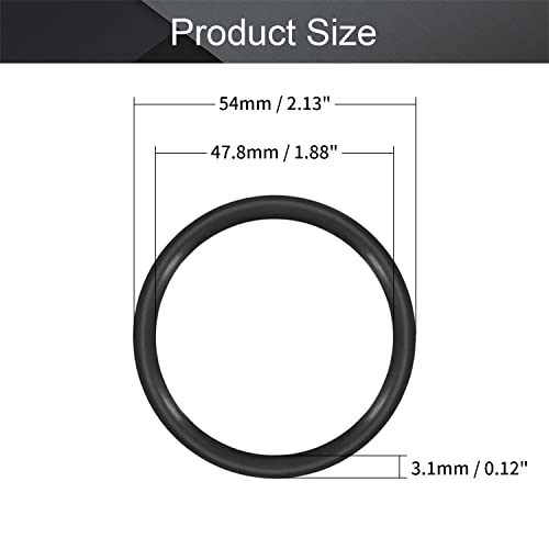 OTHMRO 10PCS Nitrile Rubber O-rings, arame de 3,1 mm Dia 54mm Métrica de vedação métrica NBR Lavanders de borracha para vedação