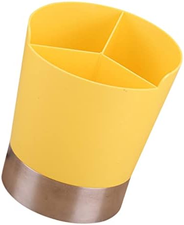 Utensílio unsil utensílio utensílio de cozinha para bancada 3 talheres de grade toucher belsicks copo de armazenamento folhas de colher para a cozinha de mesa de jantar Organizador de utensílios amarelos Organizador