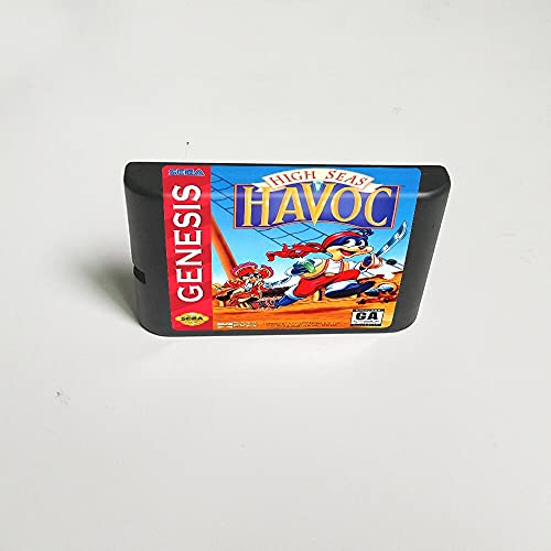Lksya High Seas Havoc - Cartão de jogo de 16 bits para sega megadrive Gênesis Video Game Console