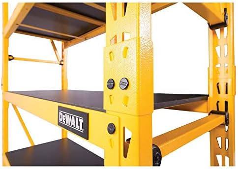 Dewalt, com 4 pés de altura, workshop industrial de 3 prateleiras/rack de armazenamento de garagem, capacidade total: