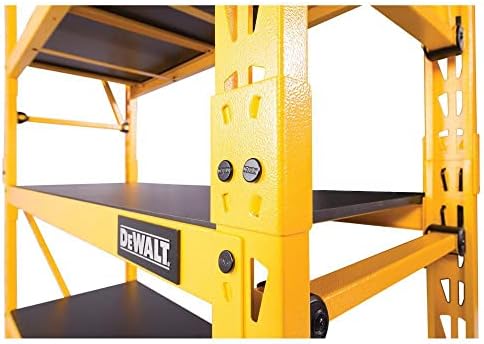 Dewalt, com 4 pés de altura, workshop industrial de 3 prateleiras/rack de armazenamento de garagem, capacidade total: 4.500 libras.