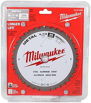Milwaukee 48-40-4225 6-7/8 ”36T Lâmina de corte de metal de serra de serra 36T