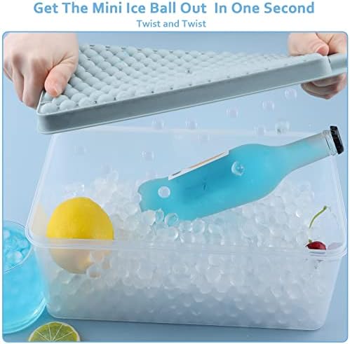 Bandejas de cubo de gelo mini mini, aprimorou pequenas bandejas de cubo de gelo fácil liberação, 159x4 pcs minúsculo bandeja de gelo de cubo de gelo