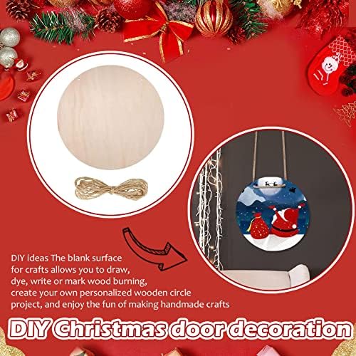 PORTA DE SINAL DIY Listagem de natal artesanato de madeira de madeira redonda de madeira decoração de madeira decoração de lascas