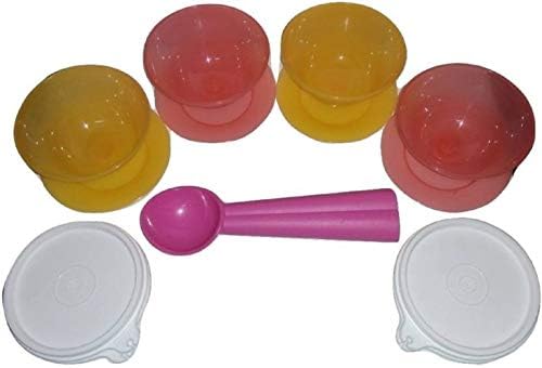 Placa de sobremesa plástica Tupperware Conjunto com Scoop e Contêiner de armazenamento multiuso - 120 ml