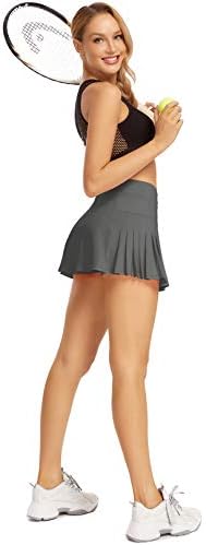 Saias de tênis feminina de Toumett Skorts Athletic Skorts Golf de uma saia de golfe esportiva com bolsos e shorts…