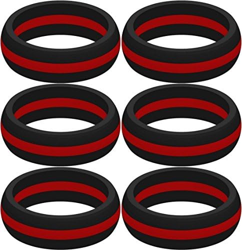 Sayitbands Seis da linha fina de silicone da linha vermelha tamanho 9