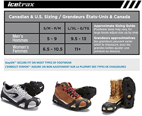 ICETRAX V3 HEXIVER GRIPS DE ICELA DE SAPATOS E BOTAS - GELO GRABE PARA NEW E ICE, STAY DOE