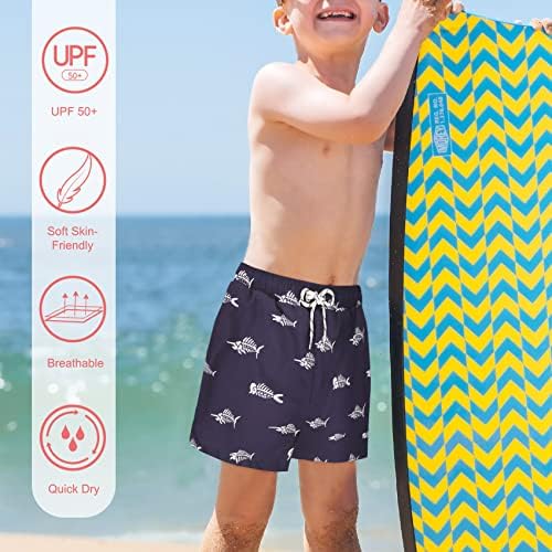 Garotos de natação meninos com boxer breve liner Toddler Swim Trunks Compressão Rápula de meninos secos e secos de banho 2-12T