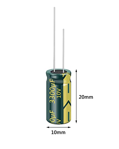 Cermante 10pcs 10V 3300UF Capacitor 10x20mm Capacitores eletrolíticos de alumínio de alta frequência