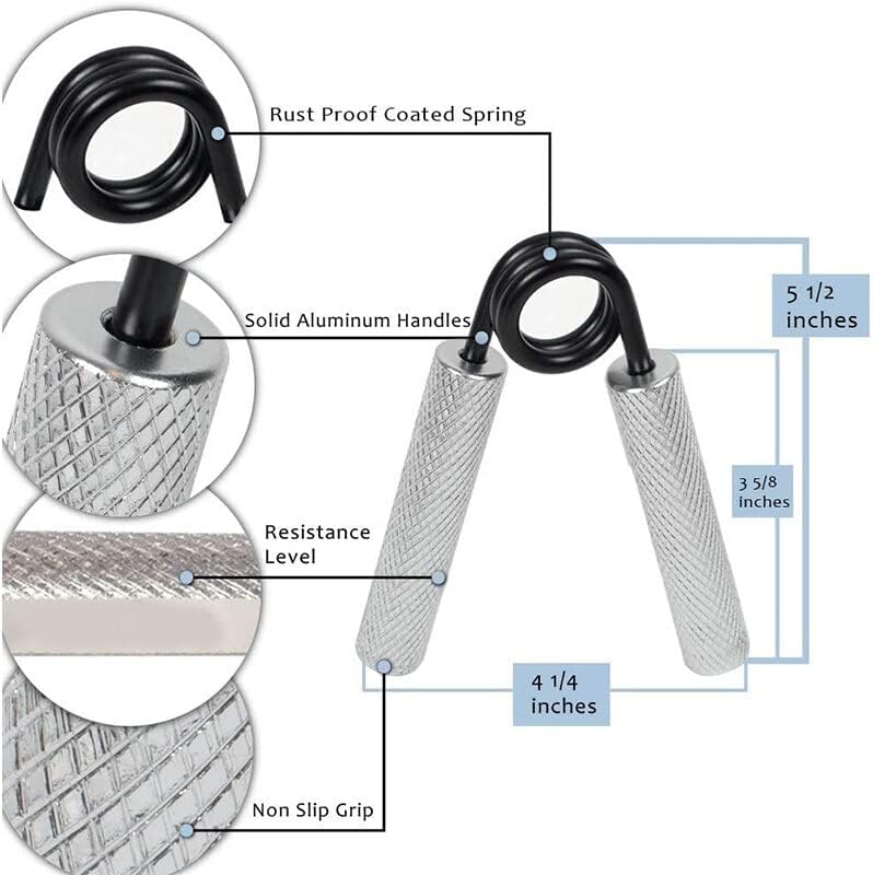 Alça de metal 100lb-200lb não deslizamento fortalecedor de serviço pesado fortalecedor Exercritor de mão Ginástica Home Gripper