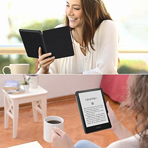JNSHZ Kindle Paperwhite Signature Edition E -Reader Reader - capa de e -book de couro Faux PU 6,8 polegadas com despertar/sono