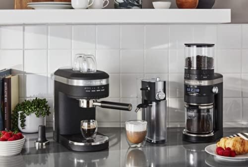 Máquina de Espresso de KitchenAid e Frother de leite, preto fosco