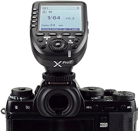 Godox XPro-F para Fuji Fujifilm TTL Flashless Trigger sem fio, 1/8000s HSS, função manual TTL-Convert, tela grande, 5 botões de grupo