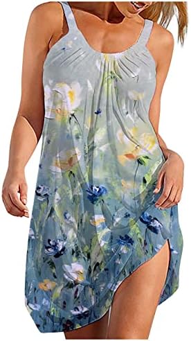 Vestidos de sol Fragarn Womens, Senhoras da moda Casual Casual Holiday Holiday Summer Sling Dress