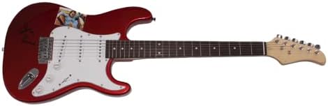 John Prine assinou o autógrafo personalizado em tamanho real guitarra vermelho com autenticação Beckett Bas Coa - lenda popular