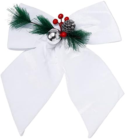 Arcos de veludo decorativos de Natal de Allgala para grinalda Garland Christmas Tree-2 Pack-10 em -white-xbw92201