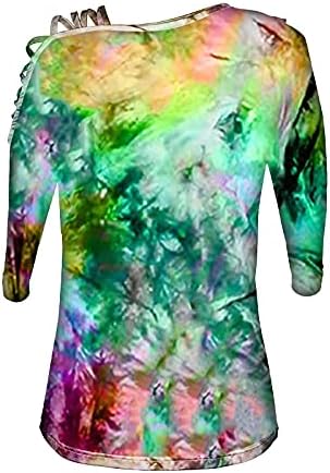 NIUQI TOPS CASUAL Ladies Floral Caminhadas Camiseta Polyster Cutout Cool Sleeve longa do ombro do ombro solto