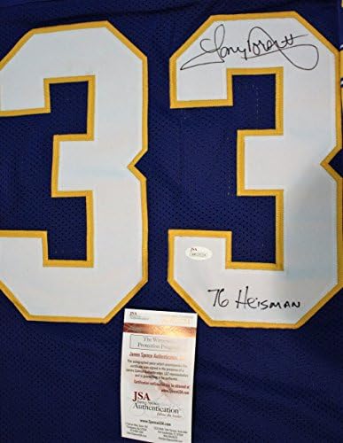 Autografado Tony Dorsett Pittsburgh Custom College Jersey com a inscrição Heisman e a JSA testemunhou COA