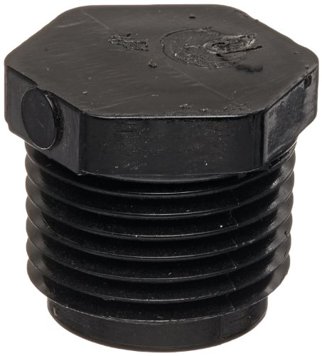 Spears 450-B Série PVC Pipe Fitting, Plug, Anexo 40, Black, masculino NPT de 3/4