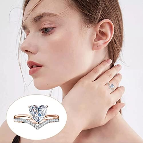 Amor Big Ring Ring Ring Diamond Love Ring elegante Geometria Ring Ring Ring completa anéis de diamante para mulheres