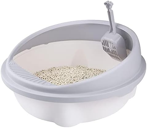 Pet Open Cat Basin Semi Fechada Anti Anti Splashing Cat Bacia de Cat Basin Banheiro Entrega de gato Matra