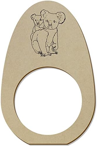Azeeda 5 x 'Koala Mãe e bebê' Ringos/suportes de guardanapo de madeira