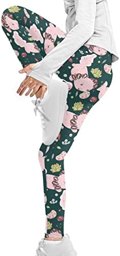 Gomyblomy Kids Leggings Girls Casual Dance High Cídhar Tummy Control Treça Treça Executando Calças de Yoga Tamanho 4-13y