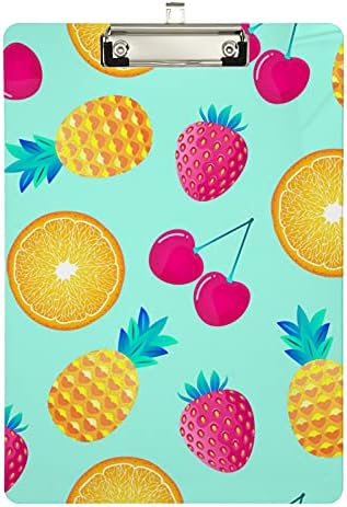 Pattern-with-frutas plásticas clipboard 9 x12.5 CLIPBOARDS DE CLIP