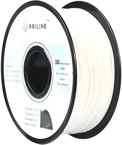 Fibra de carbono de Priline Pla 1kg 1,75 Filamento da impressora 3D, precisão dimensional +/- 0,03 mm, 1kg de bobo, 1,75 mm, preto