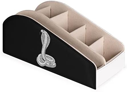 Cobra-Snake Remote Control titular Caixa de couro PU com 6 Compartamentos Caixa de armazenamento para quarto da sala de estar