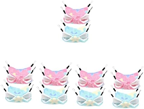 IPETBOOM 10 PCs Animais Toys Squirrel Hammock Bed Warm Dlexe confortável para ninhos flexíveis para casa ninho balanço túnel rosa túnel da chinchilla da camada camada de leitos pequenos lã jogando redes de furão