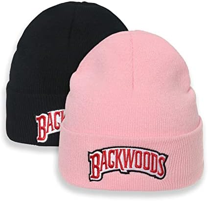 Kangning Backwoods Beanie Hat for Men Mulheres Trendy Backwoods Bap Winter Warm Beanie Bordado Chapéus Sólidos Bordados