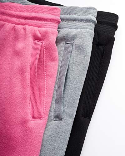 Galáxia por calça de moletom de Hartic Women - 3 Pacote de lã de lã ativa calças com bolsos - calças de moletom de tamanho grande