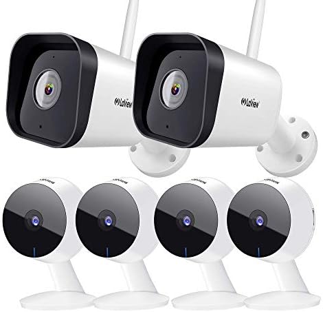 Laview Security Camera Outdoor 1080p HD, câmeras Wi-Fi Câmeras à prova d'água, segurança doméstica com detecção humana de IA,