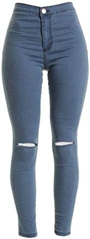 ANDONGNYWELL WOMENS PLUS PLUS TAMANHO DO JUSTO ANDIDADE REDO JEANS ESTRADO SINGRA