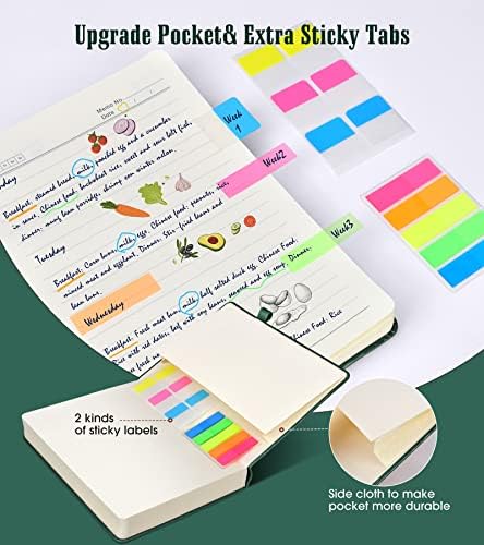 Caderno de diário forrado, 365 páginas A4 grandes periódicos para escrever notebook governado, revista de couro de capa dura para homens,