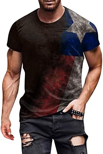 Xxbr camisetas patrióticas para homens de verão Moda curta 4 de julho American Flag Graphic Tee Tops Camiseta casual