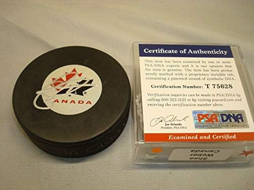 Shea Weber assinou a equipe Canada Hockey Puck autografado PSA/DNA COA 1A - Pucks autografados da NHL